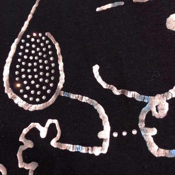 Marks & Spencer Snoopy Long Pajama Nightgown T-Shirt Crystal Embellishments - Picture 4 of 6